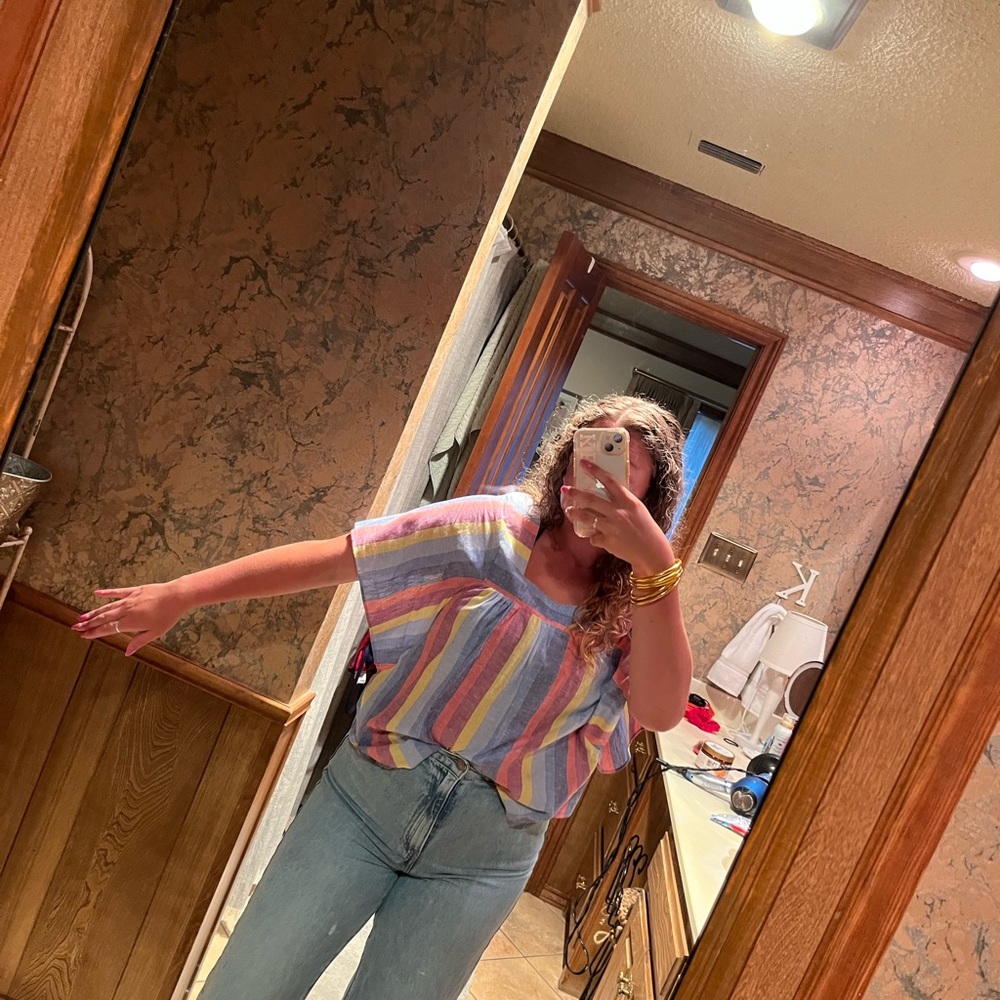 Multi colored Batwing blouse - Picture 4 of 4